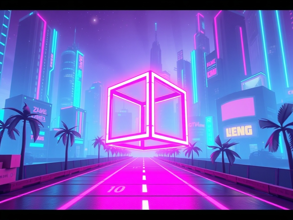 Neon Cube Runner 3D