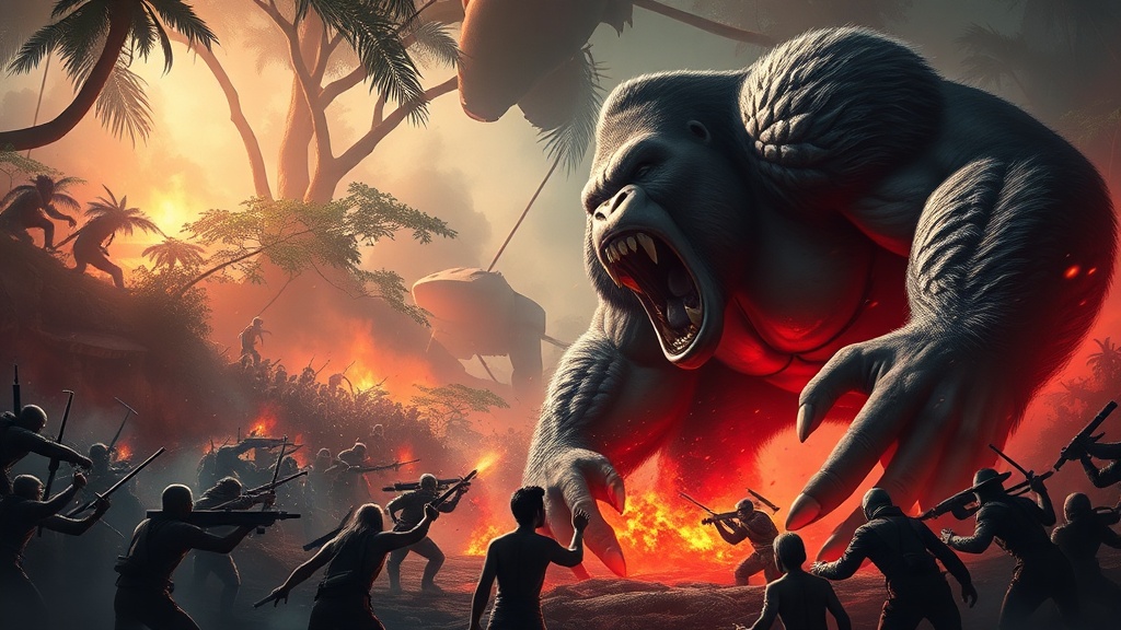 Gorilla vs 100 Men - Epic Battle