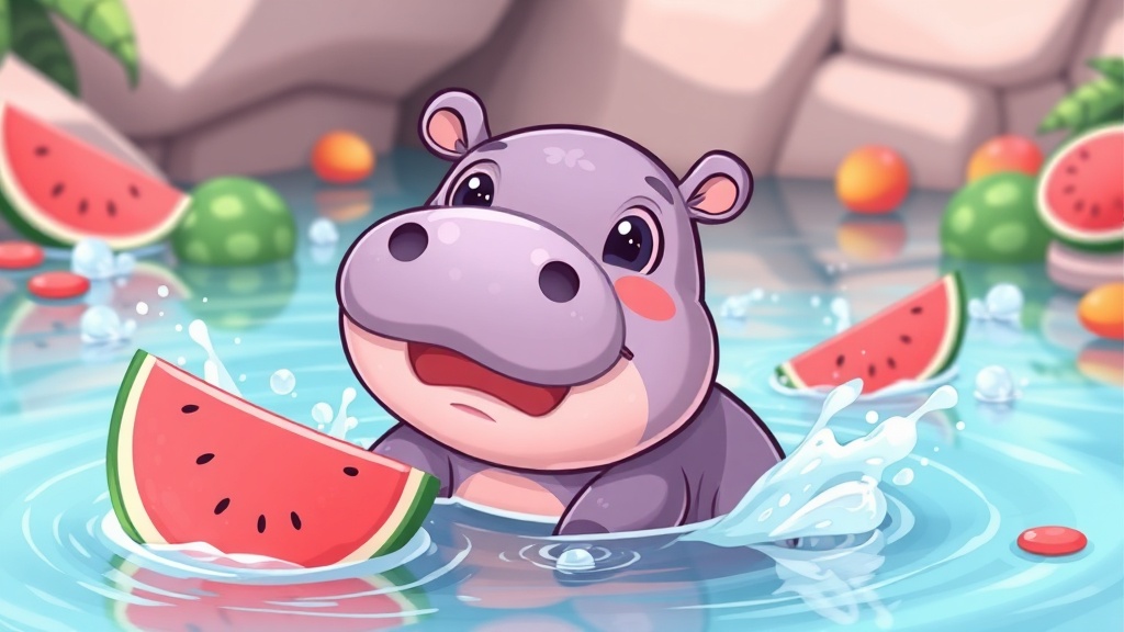 Moo Deng Splash - Baby Hippo Game